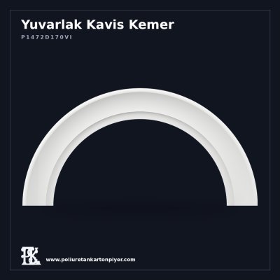 Yuvarlak Poliüretan Kavis Kemer Profili 19x231 cm