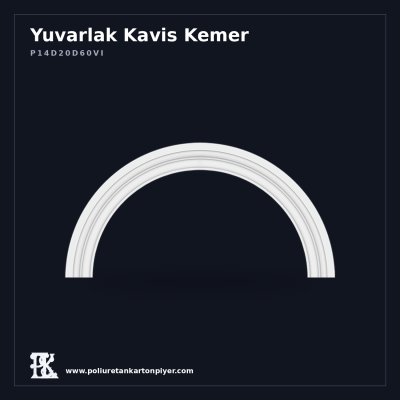 Poliüretan Kavisli Kapı ve Pencere Kemeri 49x854x427 mm