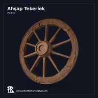 Poliüretan Ahşap Görünümlü Rustik Tekerlek Modeli 86x86 cm