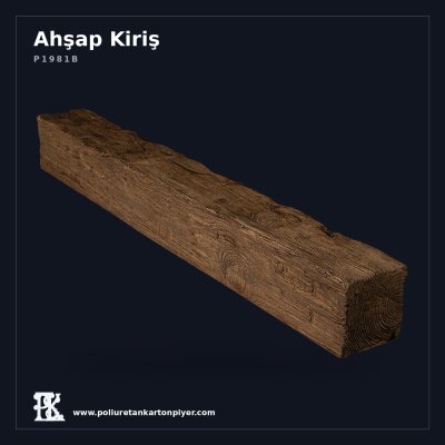Poliüretan Ahşap Görünümlü Kalın Mertek Kiriş 12x12x300 cm