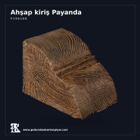 Poliüretan Ahşap Dokulu Dekoratif Kiriş Payanda Kütük 12x12x17 cm