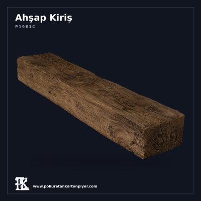 Poliüretan Kartonpiyer Ahşap Dokulu Tavan Merteği 20x300 cm