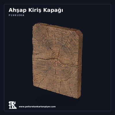 Poliüretan Kartonpiyer Ahşap Dokulu Kiriş Ucu Kapatma 25x20x3 cm