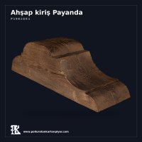 Poliüretan Kartonpiyer Ahşap Dokulu Uzun Konsol Payanda 26x27x89 cm