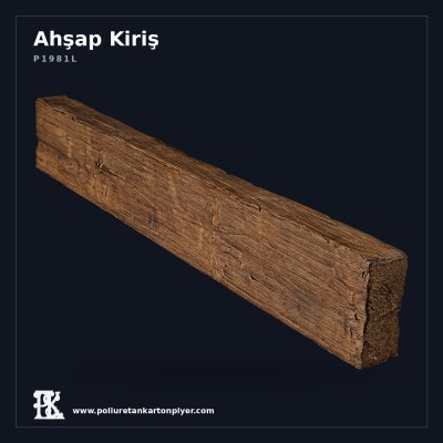 Rüstik Doğal Ahşap Dokulu Kiriş Mertek 8x16 cm