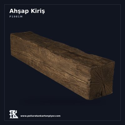 Dekoratif Ahşap Görünümlü Poliüretan Kiriş 20x20 cm 3 Metre