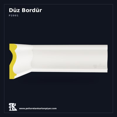 Dekoratif Düz Profil Poliüretan Duvar Bordürü 3x12 cm