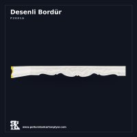 Dekoratif Floral Motifli Poliüretan Duvar Bordürü 3x12 cm