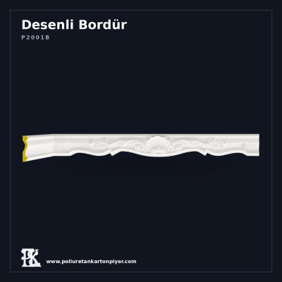 Dekoratif İstiridye Motifli Poliüretan Klasik Bordür 4x12 cm