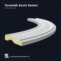 Dekoratif Düz Profil Poliüretan Yuvarlak Kavis Kemer 3x93x26 cm