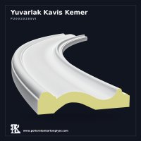 Dekoratif Yuvarlak Kavis Kemer Poliüretan Taç Söve 3x113x22 cm