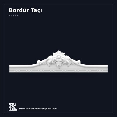 Poliüretan Bordür Taçı Dekoratif Klasik Model 64x1280x290 mm