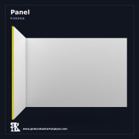Büyük Boy Pürüzsüz Poliüretan Kartonpiyer Duvar Paneli 97x288 cm