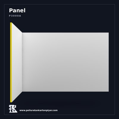 Büyük Boy Pürüzsüz Poliüretan Kartonpiyer Duvar Paneli 97x288 cm