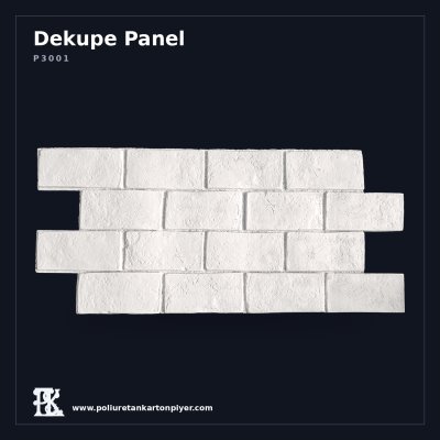 Poliüretan Kartonpiyer Tuğla Görünümlü Dekupe Panel 61x135 cm