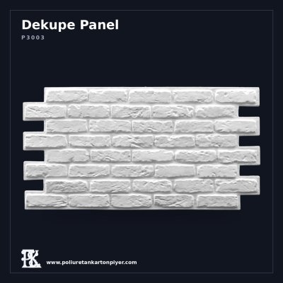 Poliüretan Kartonpiyer 65x125 cm Tuğla Dokulu Dekupe Panel