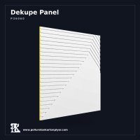 Poliüretan Kartonpiyer Geometrik Çizgili Dekupe Panel 60x60 cm