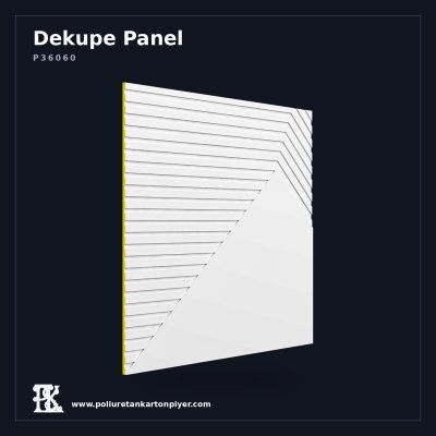 Poliüretan Kartonpiyer Geometrik Çizgili Dekupe Panel 60x60 cm