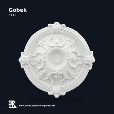 Poliüretan Kartonpiyer Klasik Motifli Tavan Göbeği 44x44 cm