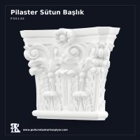 Çiçek Rozetli Dekoratif Pilaster Başlığı 5x20 cm
