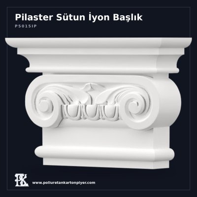 Antik İyon Düzeninde Pilaster Başlığı 6x21x15 cm