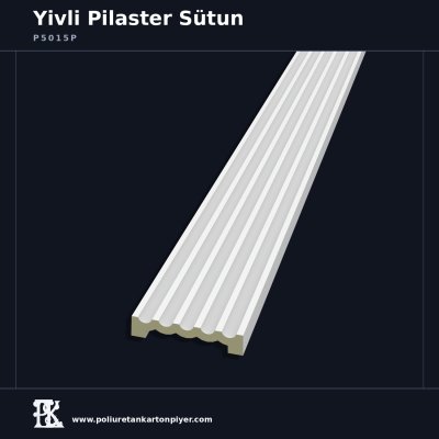 Yivli Tasarımlı Dikey Pilaster Gövdesi 3x15x240 cm