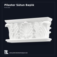 P5018A Poliüretan Oymalı Pilaster Sütun Başlığı 6x23 cm