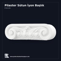 P5018C Poliüretan İyon Pilaster Sütun Başlığı 6x26x8 cm