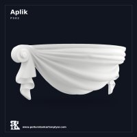 P502 Drapaj Desenli Poliüretan Aplik ve Niş Dekoru 20x50 cm