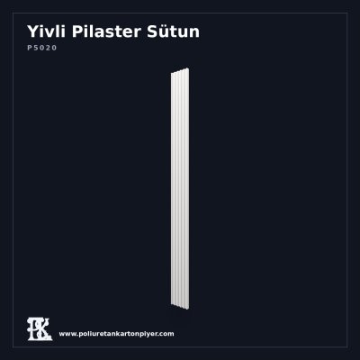 P5020 Poliüretan Yivli Pilaster Sütun Gövdesi 3x20x240 cm