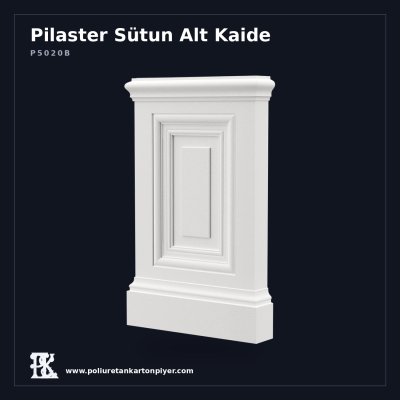 P5020B Poliüretan Pilaster Sütun Alt Kaide Modeli 4x23x36 cm