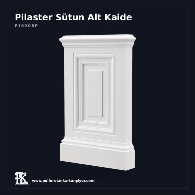 P5020BP Poliüretan Pilaster Sütun Alt Kaide Modeli 4x23x36 cm