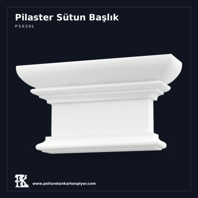 Kademeli Profil Klasik Pilaster Sütun Başlığı 8x32x17 cm
