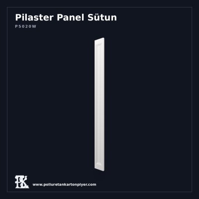 Düz Panelli Poliüretan Pilaster Gövde Sütunu 3x20x240 cm