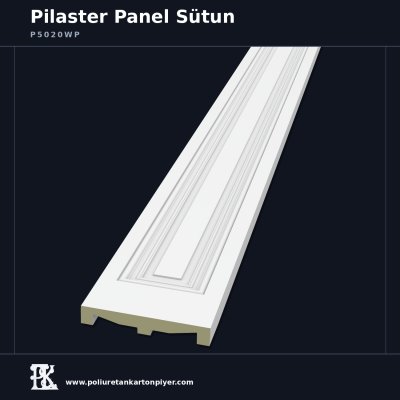 Düz Panelli Poliüretan Pilaster Gövde Sütunu 3x20x240 cm