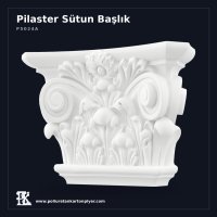Geniş Akant Yapraklı Pilaster Sütun Başlığı 13x43x31 cm
