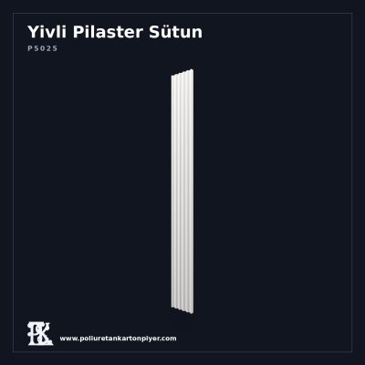 Yivli Dekoratif Poliüretan Pilaster Sütun 3x25x240 cm