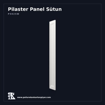 Düz Panel Poliüretan Pilaster Sütun 25x240 cm