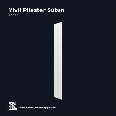 Dekoratif Poliüretan Yivli Pilaster Sütun Gövdesi 30x240 cm
