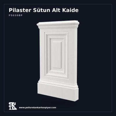 Kademeli Dekoratif Poliüretan Pilaster Sütun Kaidesi 34x55 cm