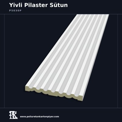 Dekoratif Poliüretan Yivli Pilaster Sütun Gövdesi 30x240 cm