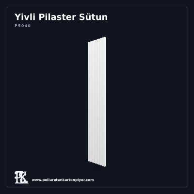 Poliüretan Kartonpiyer Yivli Pilaster Profil 4x40x240 cm