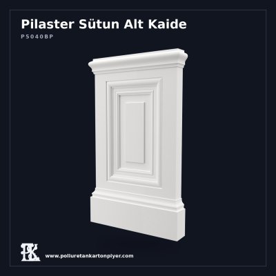 Poliüretan Kartonpiyer Klasik Pilaster Alt Kaidesi 45x75 cm