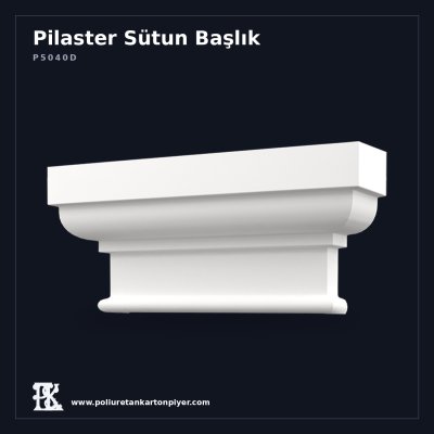 Poliüretan Dor Stil Pilaster Sütun Başlığı 13x56x26 cm