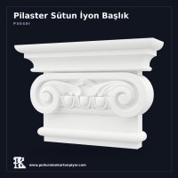 İyon Nizamı Poliüretan Pilaster Sütun Başlığı 14x59x40 cm