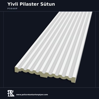 Poliüretan Kartonpiyer Yivli Pilaster Profil 4x40x240 cm