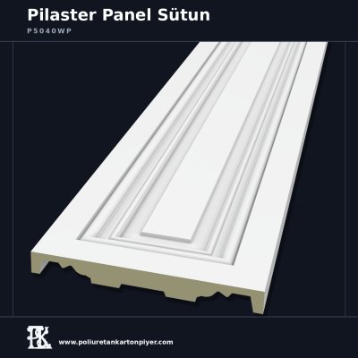 Panel Motifli Poliüretan Pilaster Sütun 4x40x240 cm
