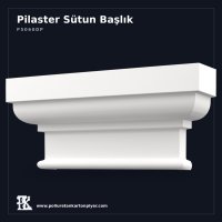 Poliüretan Klasik Geçişli Pilaster Sütun Başlığı 19x84x38 cm