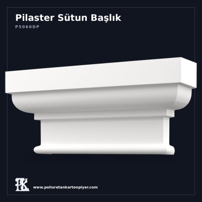Poliüretan Klasik Geçişli Pilaster Sütun Başlığı 19x84x38 cm