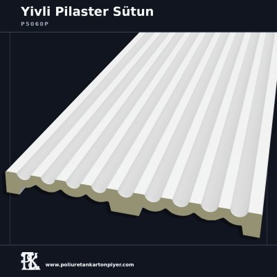 Poliüretan Kartonpiyer Yivli Pilaster Sütun 6x60x240 cm
